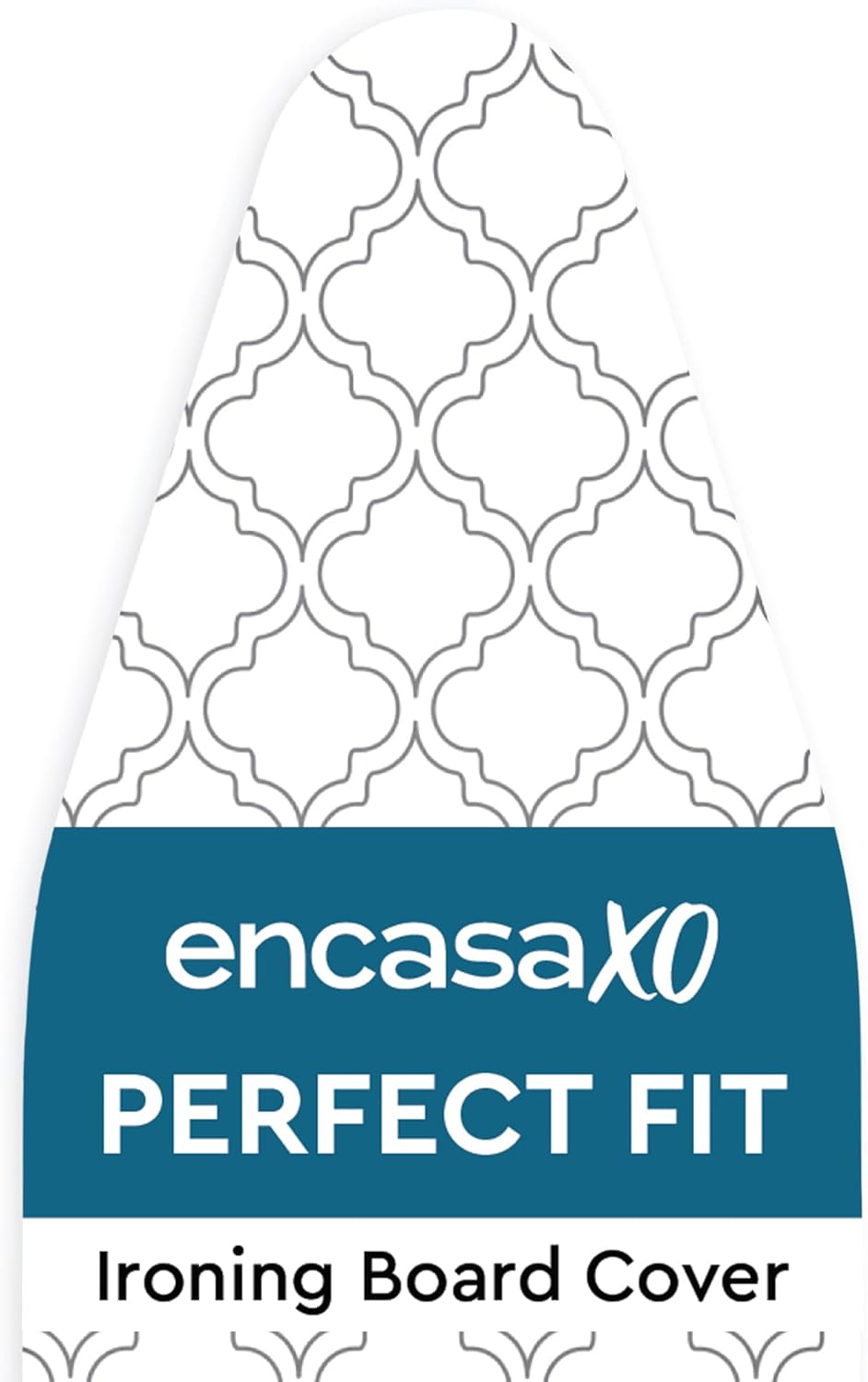 Encasa XO Ironing Board Cover and Pad 49"x18" - Thick 3mm Felt Padding, Drawstring Tightening &