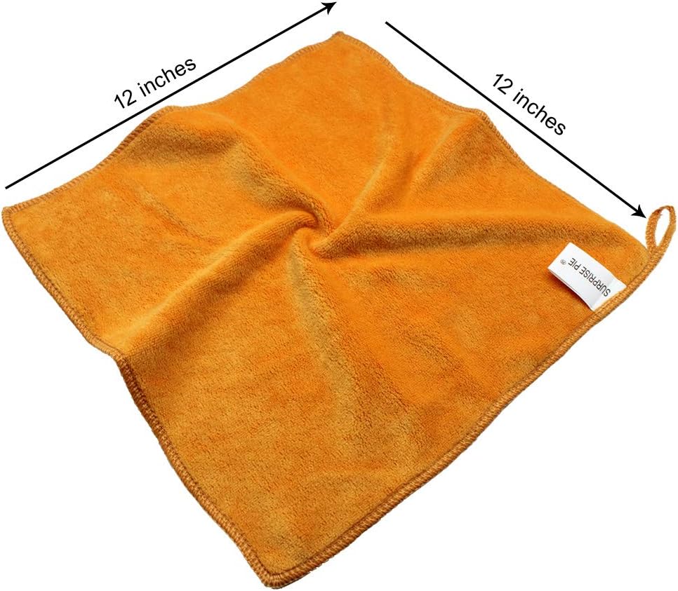 Microfiber Cloth 6Pack Cleaning Rags Absorbant Lint Free Cloth for House, Kitchen, Car, Glass