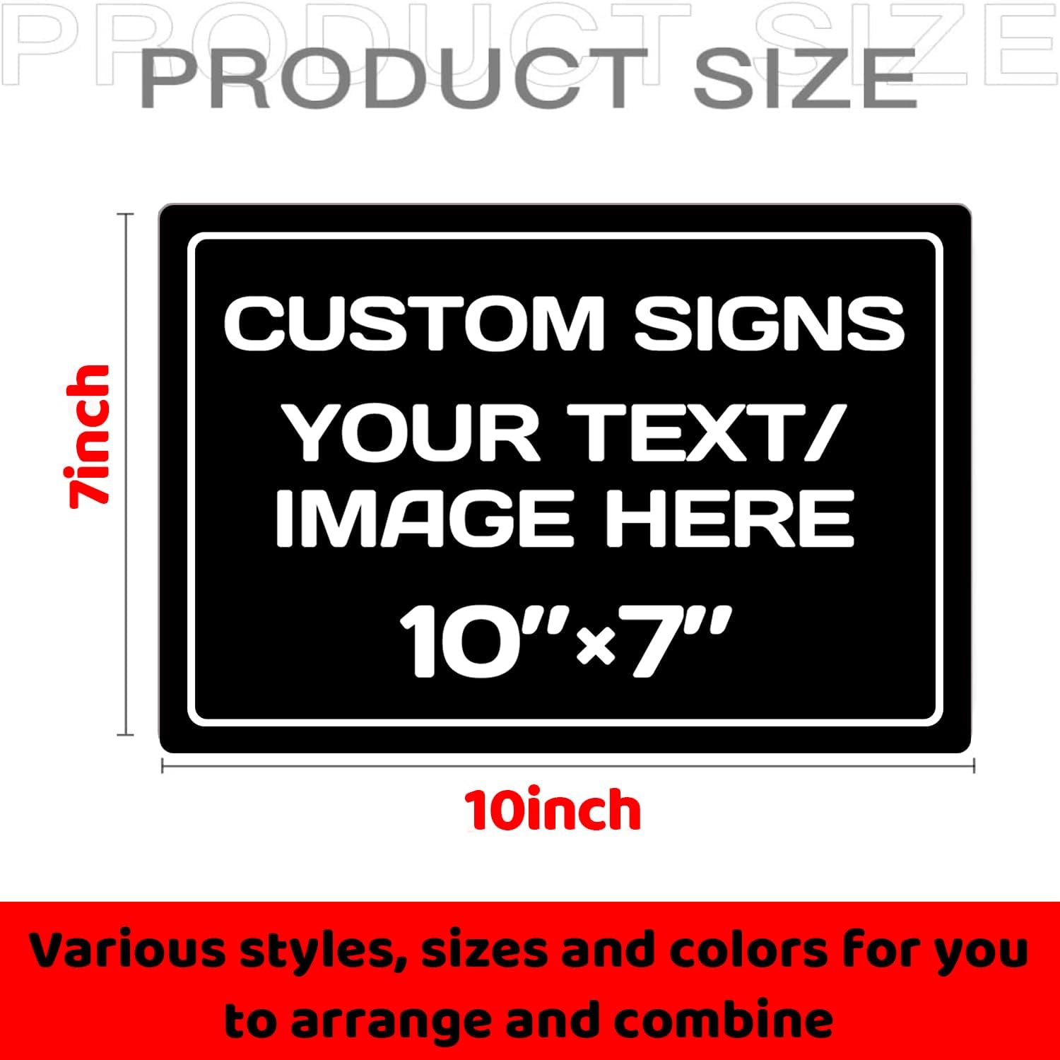 Personalized Aluminum Weatherproof Metal Signs - Custom Text & Picture, Multiple Sizes - Hazard