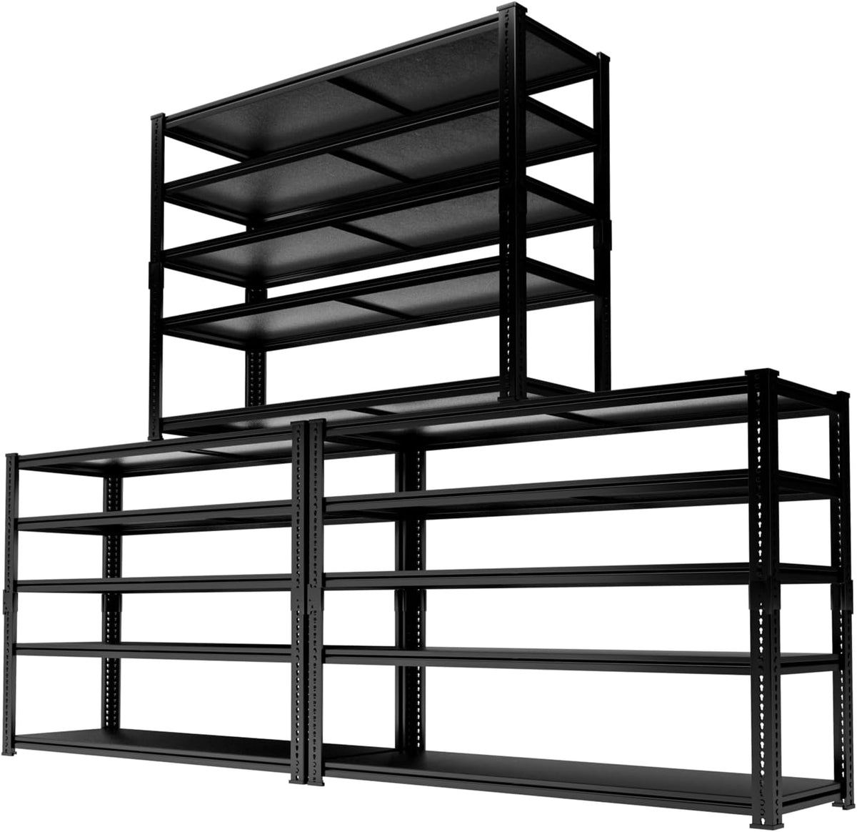 Storage Shelves Heavy Duty 3 PCS, 48"L x 18"W x 72"H Garage Storage Shelves Unit Loads 3700LBS