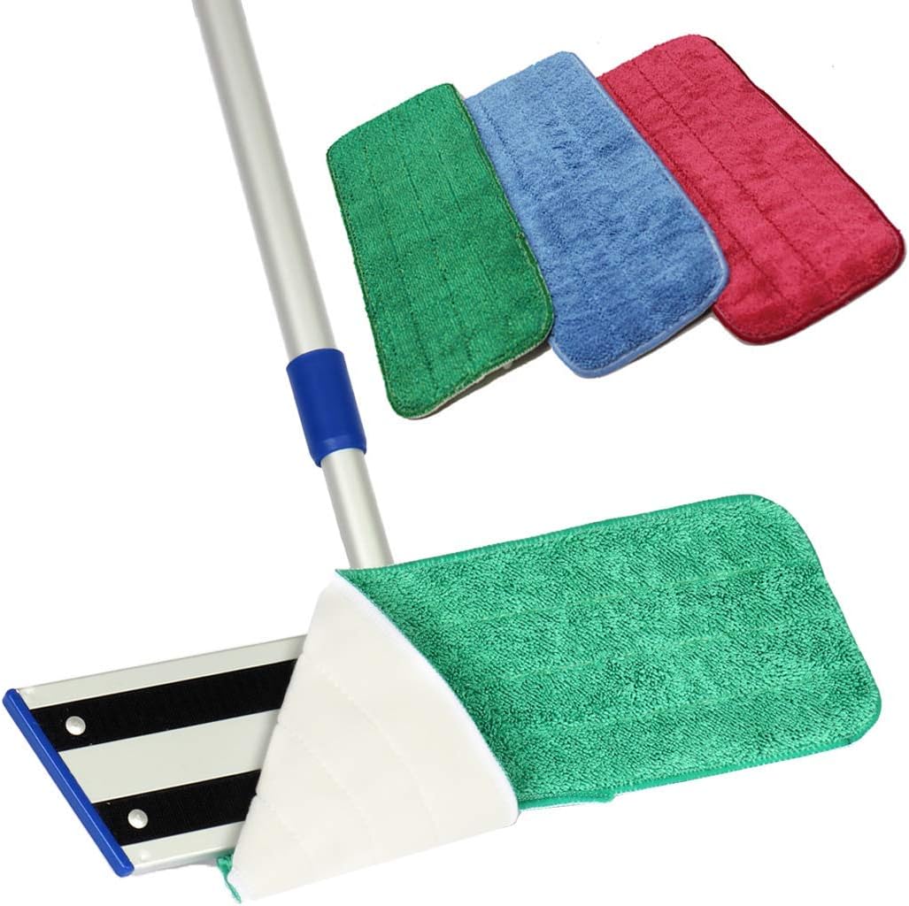 Arkwright Spray Mop Replacement Pads - (Pack of 12) Bulk Microfiber Flat Dry and Wet Refill Mop