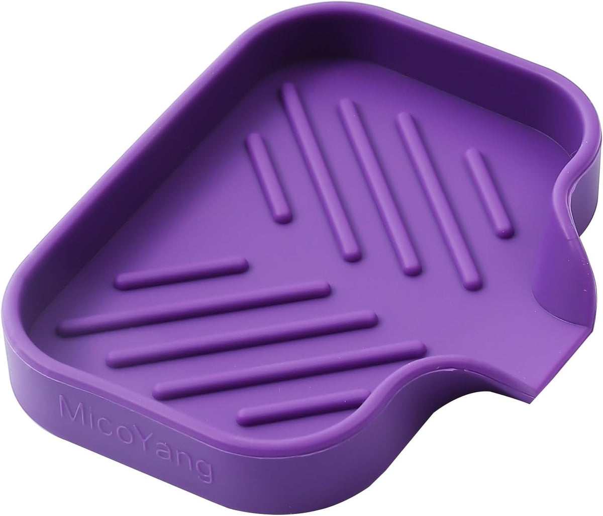 Silicone Bathroom Soap Dishes with Drain Spout-Bathroom and Kitchen Sink Organizer,Sponge