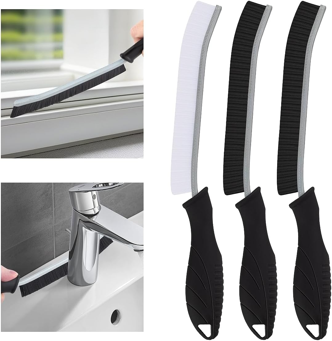 3Pcs Hard Bristle Crevice Cleaning Brush, Scrub Brush, Kitchen Sink Cleaning Brush, Grout Brush