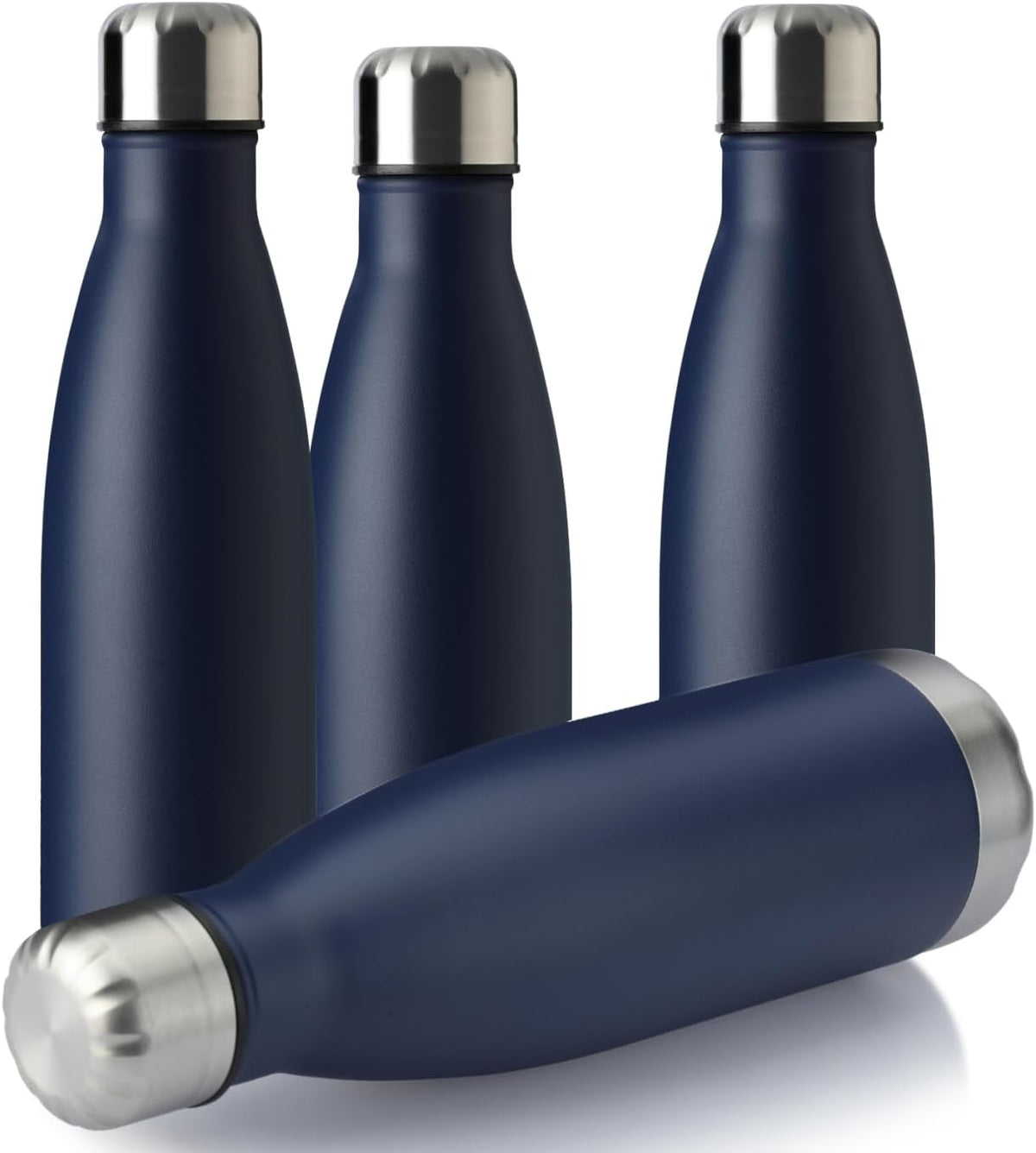 MEWAY 17oz Sport Water Bottle 4 Pack Vacuum Insulated Stainless Steel Leak-Proof Double Wall Cola
