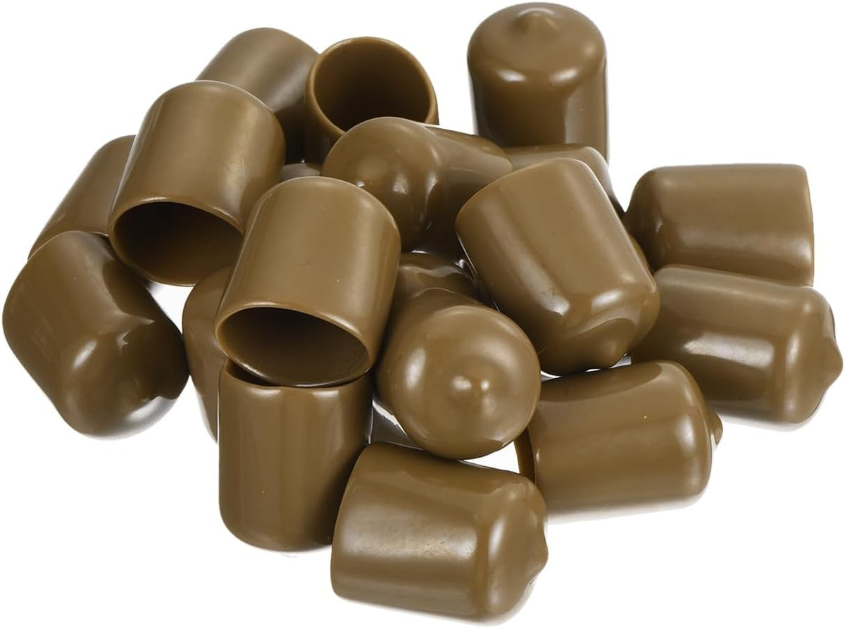 uxcell 20pcs Rubber End Caps 16mm(5/8") ID Vinyl PVC Round Tube Bolt Cap Cover Screw Thread