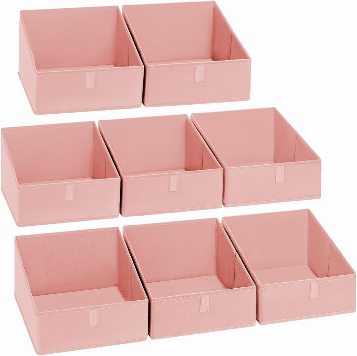 DIMJ Closet Storage Bins 8 Pack - Fabric Trapezoid Closet Organizer Bin, Foldable Storage Baskets