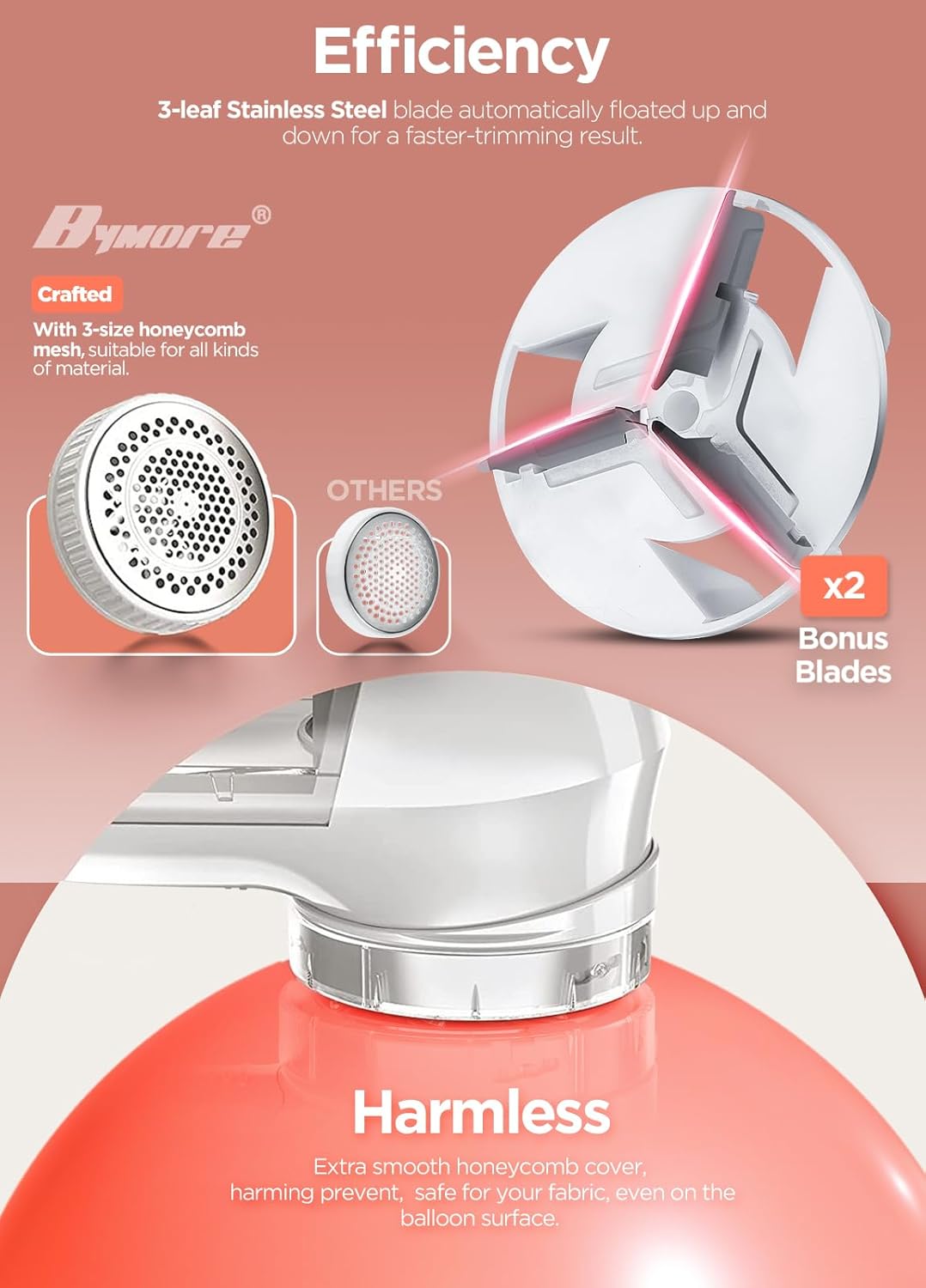 Bymore Fabric Shaver, Lint Remover, Lint Shaver Defuzzer Sweater Shaver for Clothes and Furniture