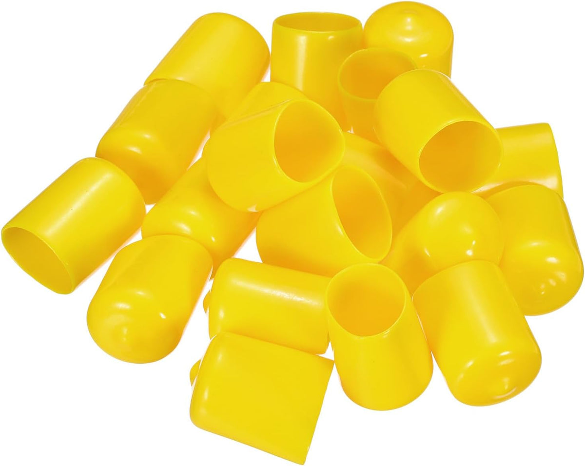 uxcell 20pcs Rubber End Caps 19mm(3/4") ID Vinyl PVC Round Tube Bolt Cap Cover Screw Thread