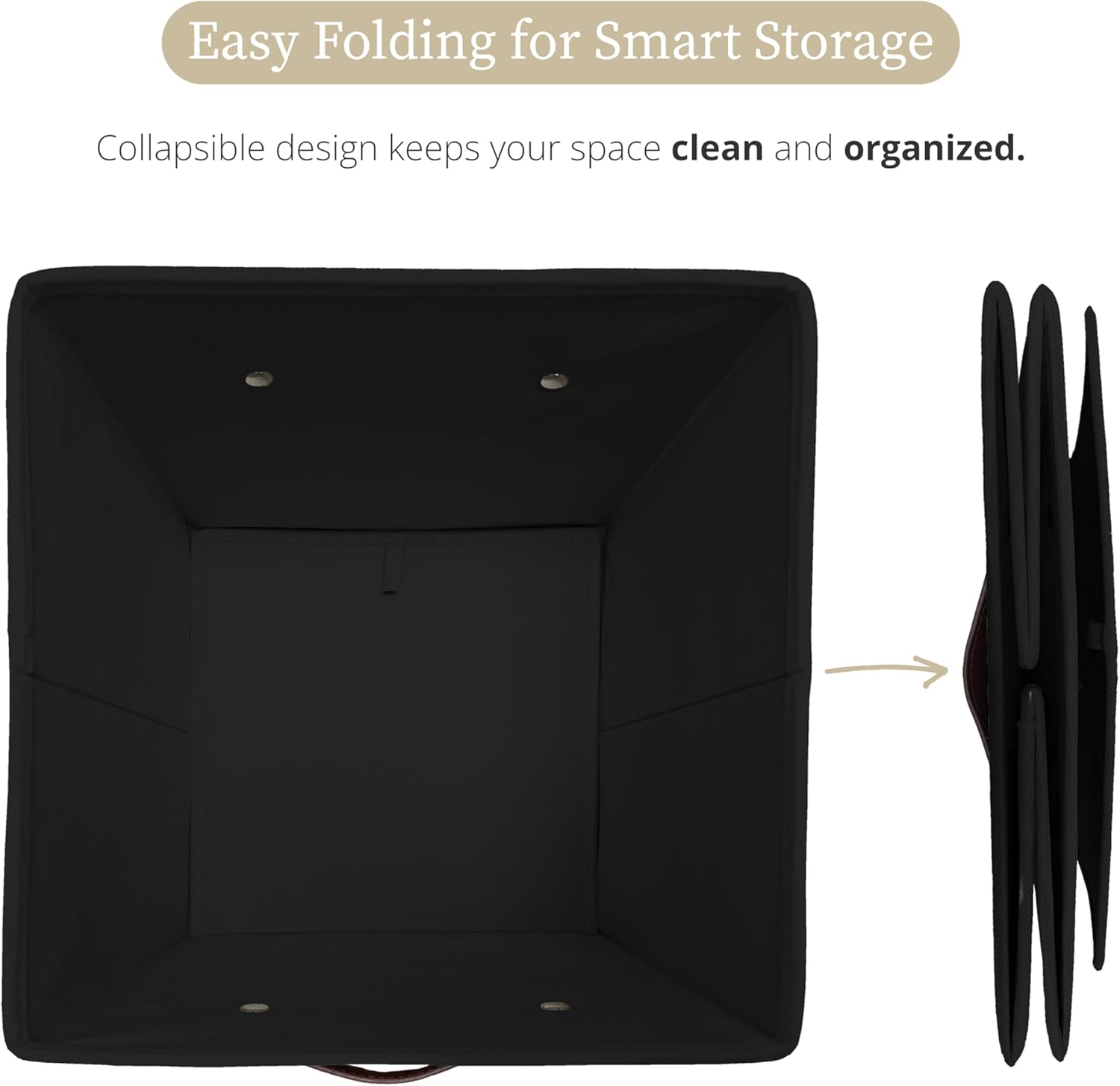 DECOMOMO Storage Baskets, 13x15x13 Storage Cube Bins with Labels for Organizing Shelves Kallax