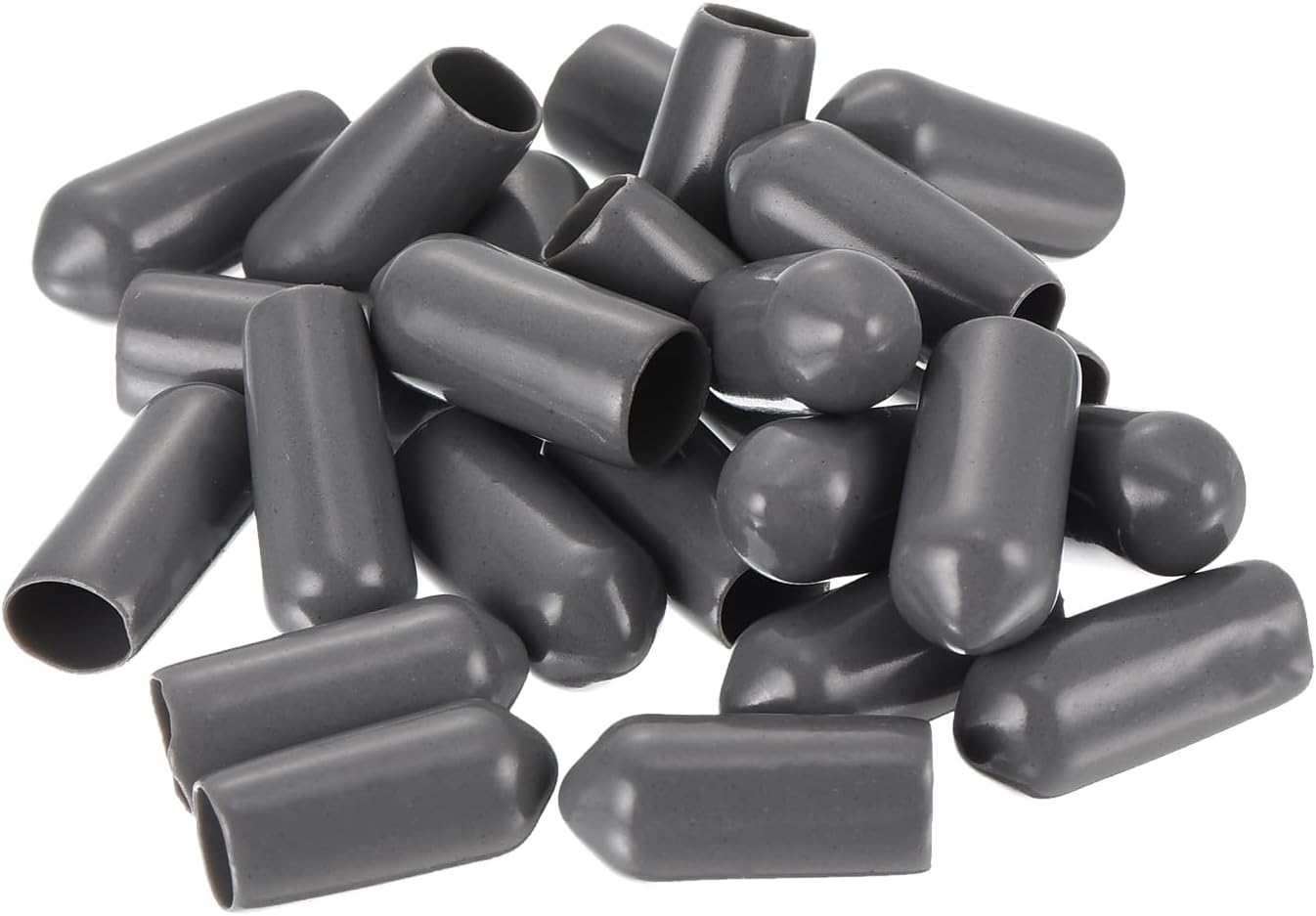 uxcell 20pcs Rubber End Caps 6mm(1/4") ID Vinyl PVC Round Tube Bolt Cap Cover Screw Thread