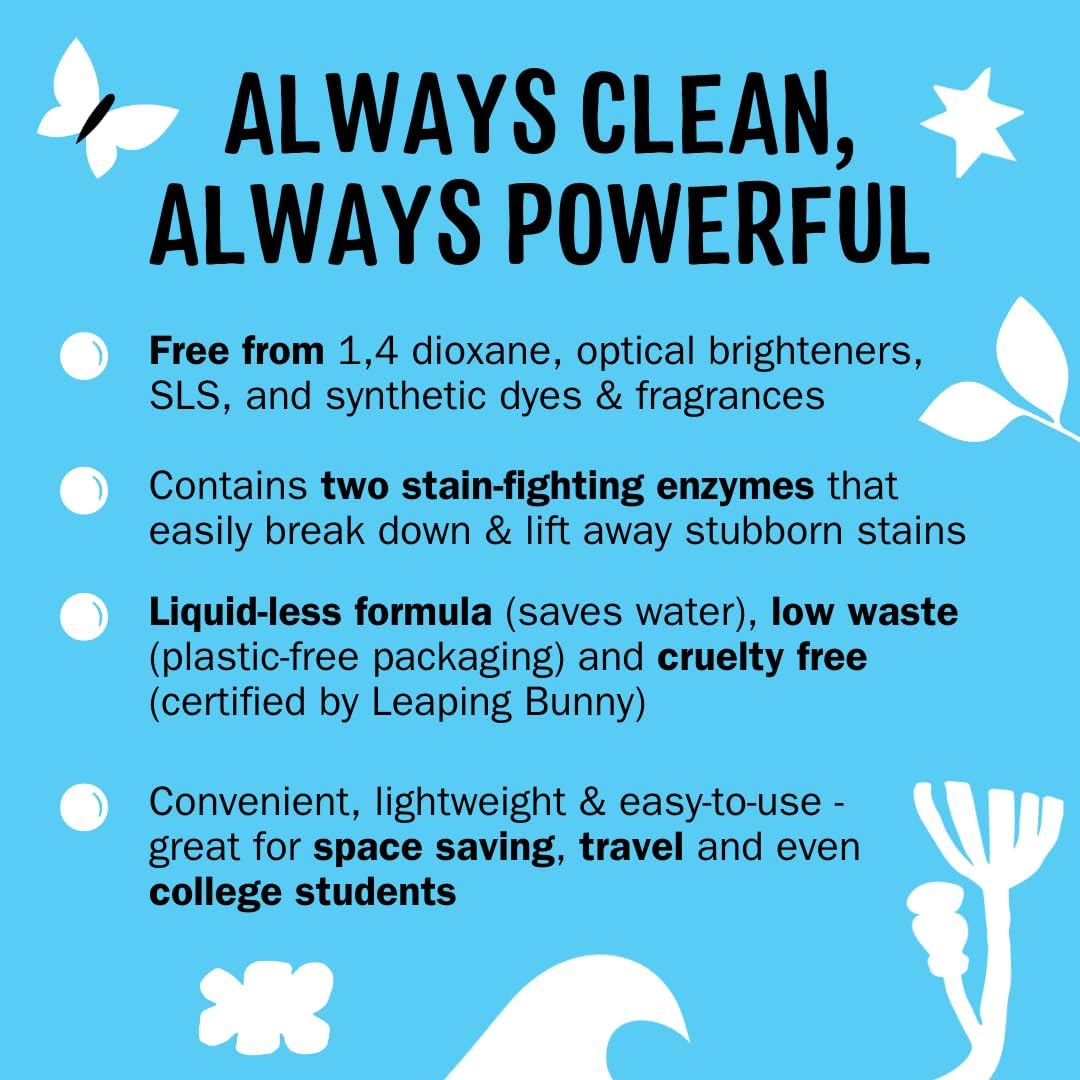 Molly’s Suds Laundry Detergent Sheets | Gentle on Sensitive Skin, Powerful Bio-Based Enzymes