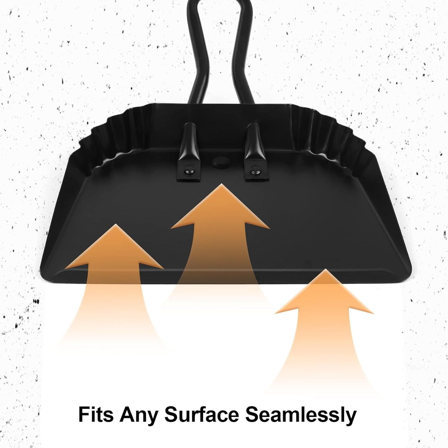 Dust Pan and Brush Set-Handheld Angled DustPan and Hand Broom Set, Large dust pan with handle,Heavy