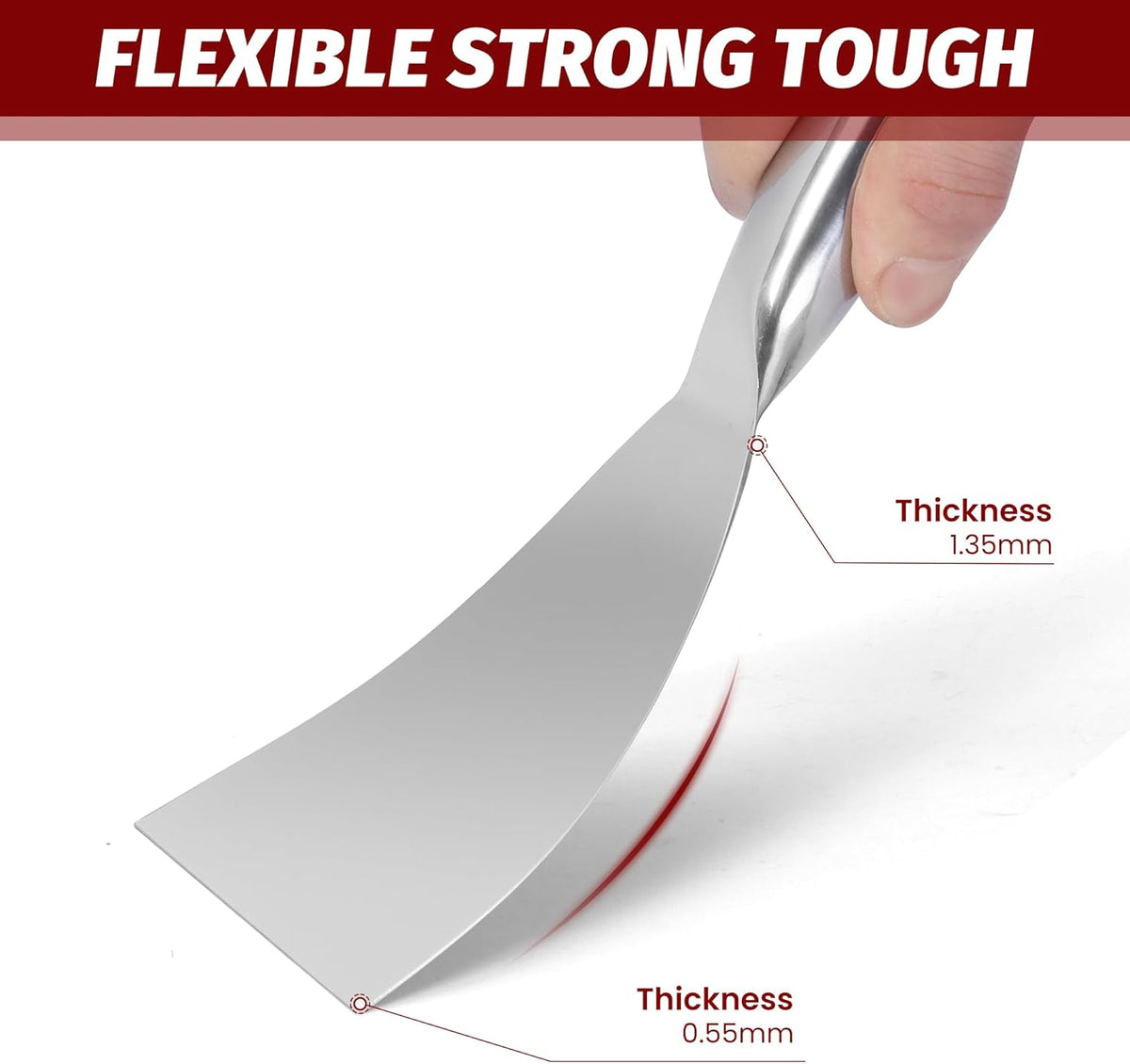 Putty Knife 6 Inch,One Piece Premium Polished All-Stainless Steel Scraper Tool for Drywall