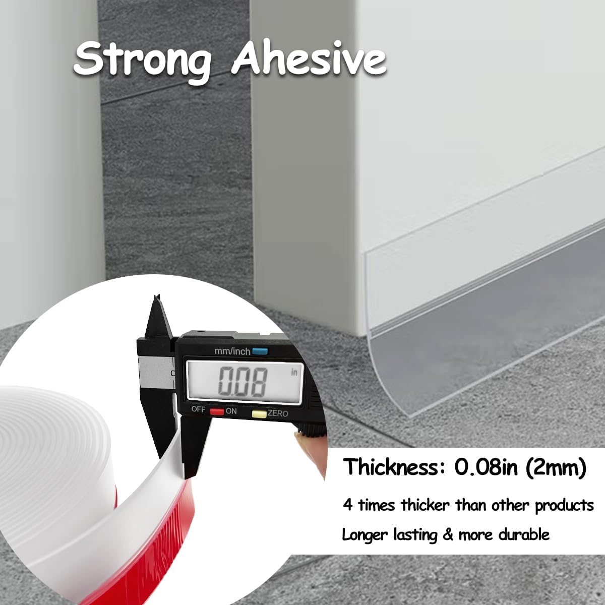 Silicone Weather Stripping, Door Draft Stopper Window Seal Strip for Gaps of Door & Windows, Garage