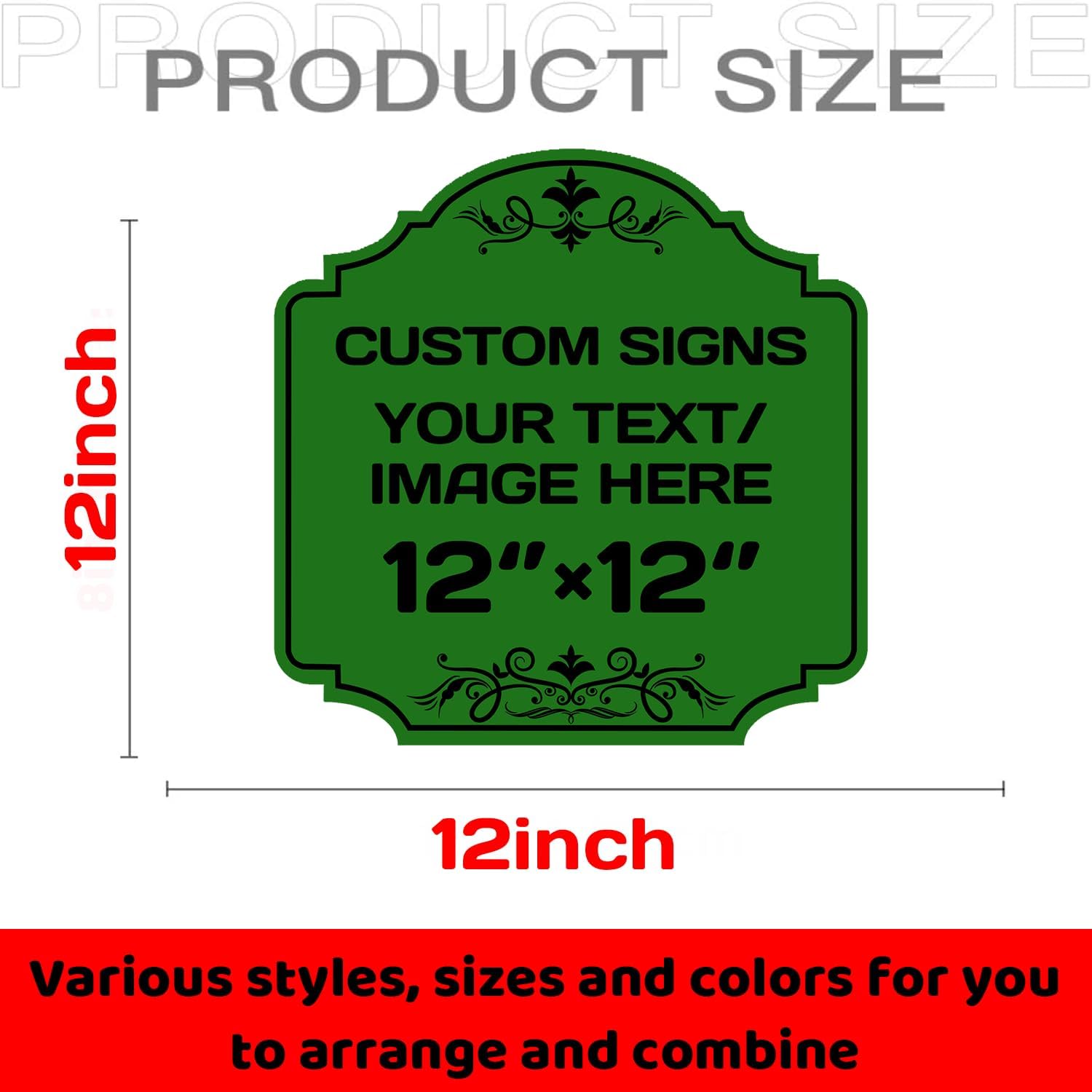 Personalized Aluminum Metal Signs - Weatherproof, Custom Text & Picture, Multiple Sizes, Hazard
