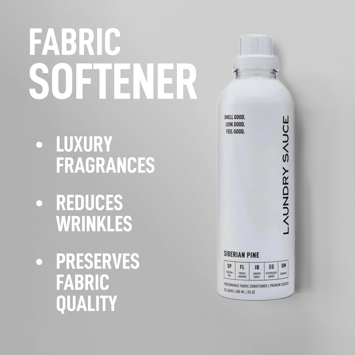 Laundry Sauce - Laundry Fabric Softener (Siberian Pine) Luxury Fragrance, Softens & Preserves