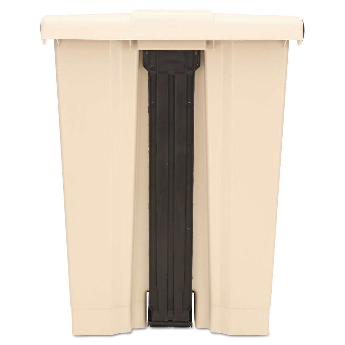 Rubbermaid Commercial Products Step-On Lid Trash Can, 18-Gallon, Beige, Hands-Free Sanitary Use