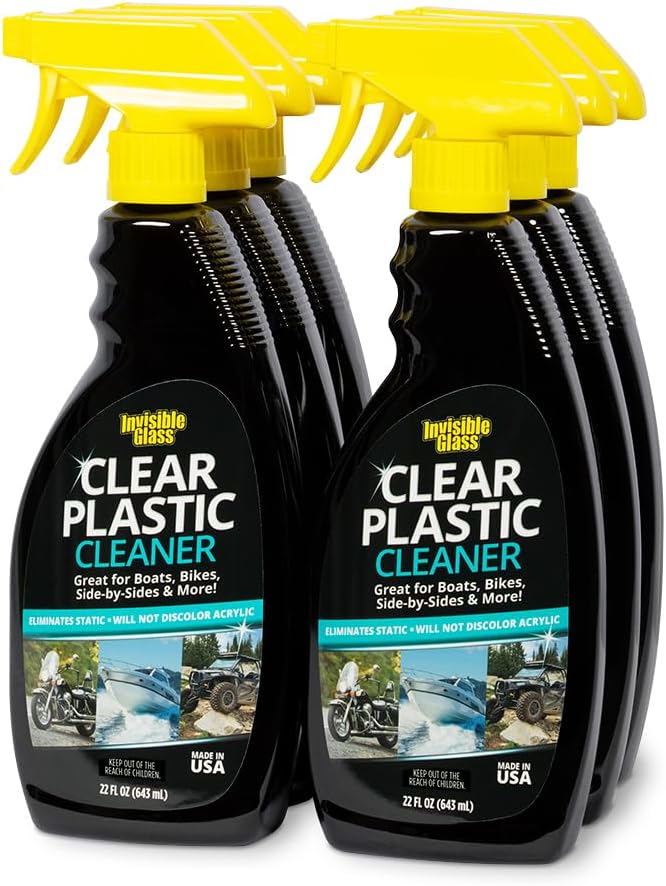 Invisible Glass 92084-6PK Clear Plastic Cleaner for Cars, Motorcycles, RVs, Boats, Helmet Visors