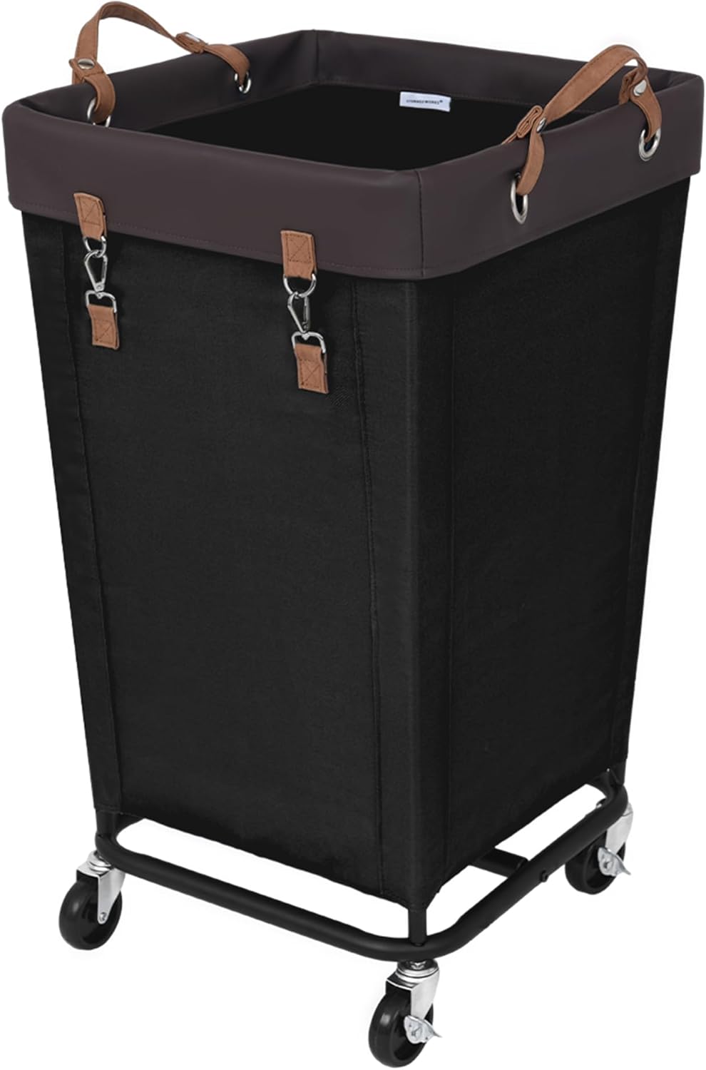 StorageWorks 160L Laundry Basket with Wheels, Large Rolling Hampers for Clothing Organizer, Dirty