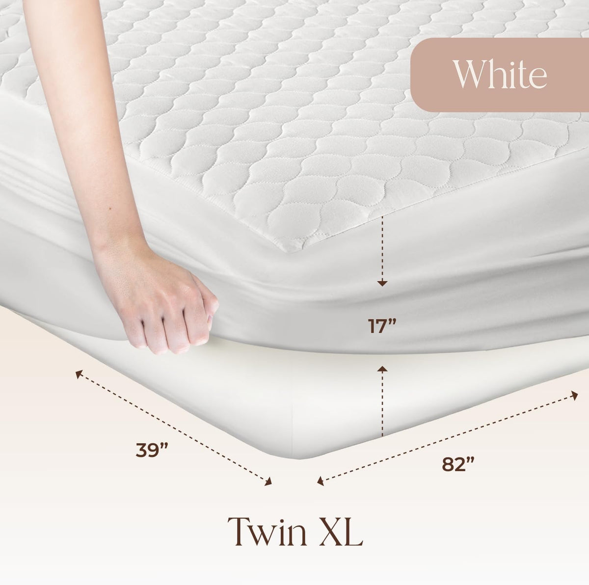 100% Cotton Organic Mattress Pad - Breathable & Cooling Mattress Protector Twin XL Size - Premium