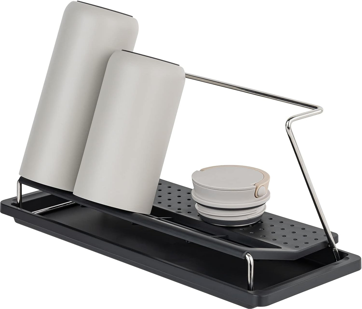 carrotez Bottle Drying Rack, Tumbler Rack with Drain Tray - Narrow and Wide Openings with Various