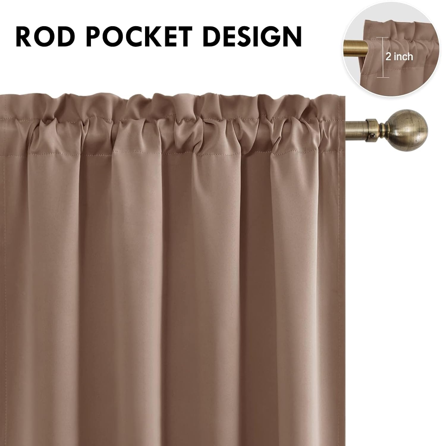DWCN Blackout Curtains for Living Room Thermal Insulated, Energy Saving & Noise Reducing Bedroom