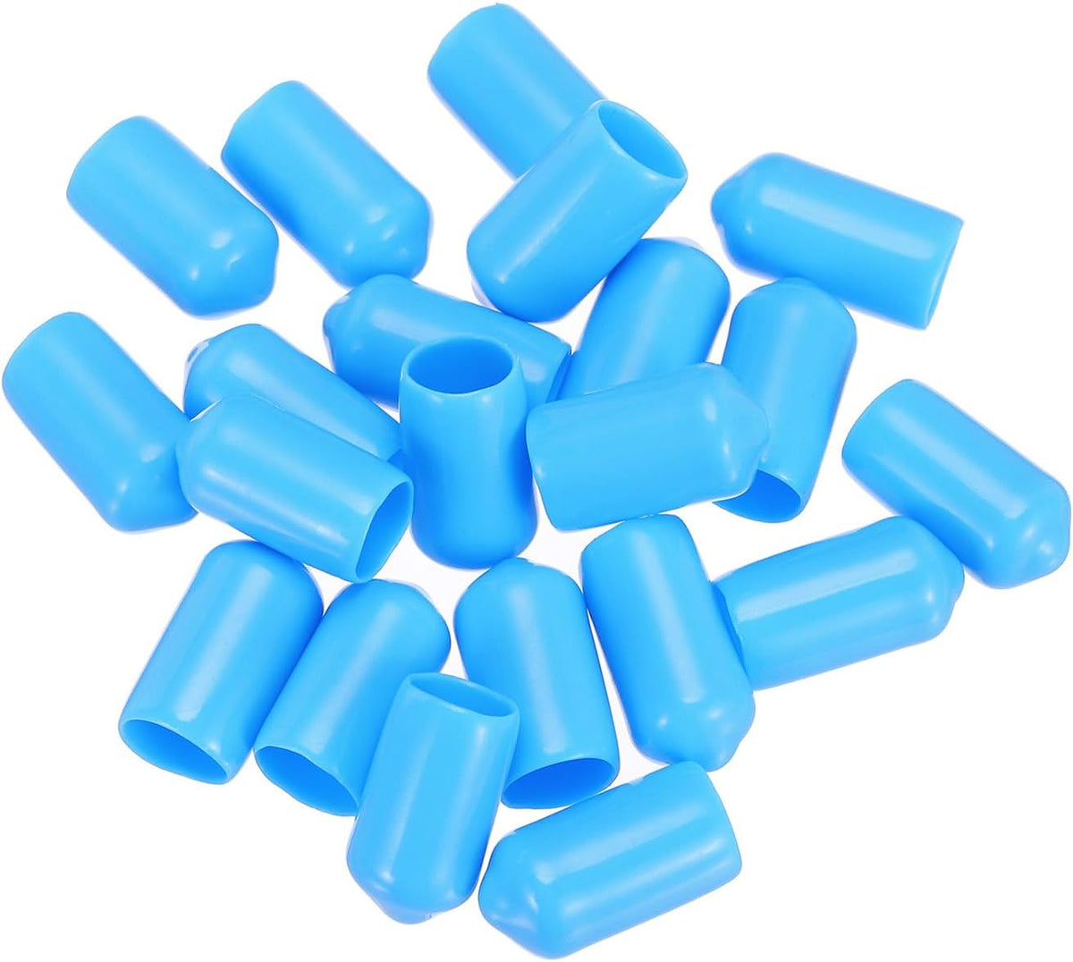uxcell 20pcs Rubber End Caps 8mm(5/16") ID Vinyl PVC Round Tube Bolt Cap Cover Screw Thread