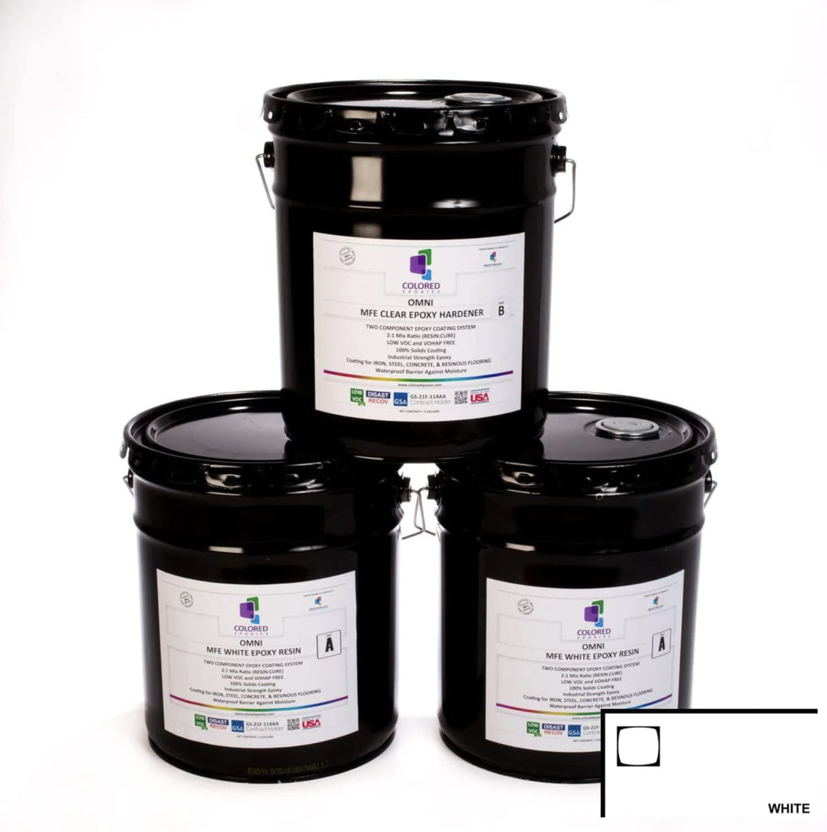 15 Gallon Kit Resin and Hardener, 15 Gallon White Epoxy Resin Coating Made with Beautiful and