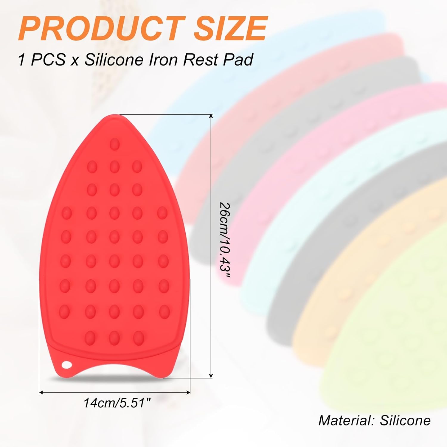 PATIKIL Silicone Iron Rest Pad, Multipurpose Hot Heat Resistant Iron Rest Plate Protective Pad for