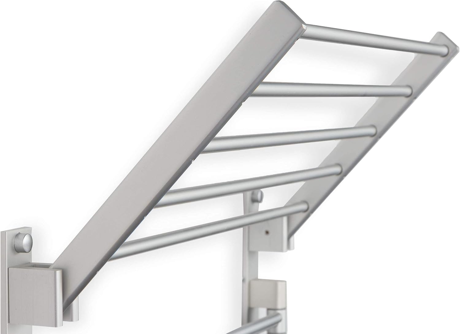 brightmaison BGT Wash Clothes Drying Rack Wall Mount Laundry Room Organizer with Hooks & Swing
