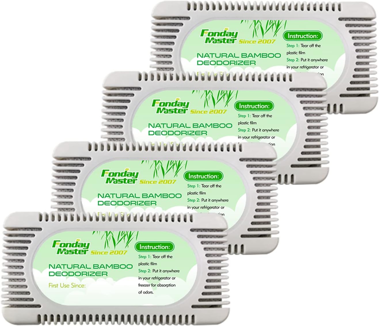 4Packs Fonday Refrigerator Deodorizer Odor Eliminator for Fridges Freezers Coolers Lunch Boxes