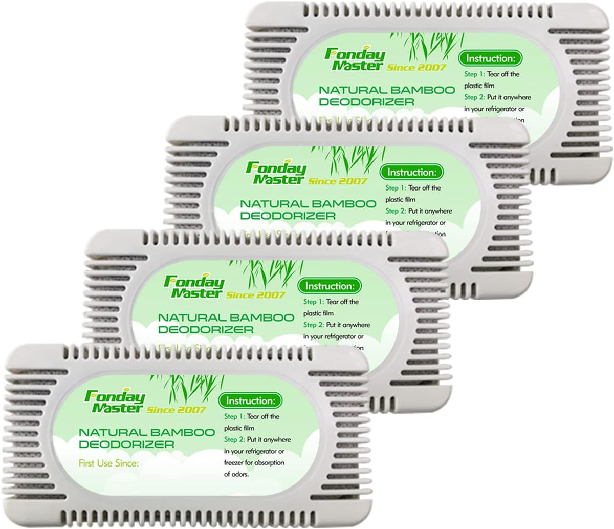 4Packs Fonday Refrigerator Deodorizer Odor Eliminator for Fridges Freezers Coolers Lunch Boxes