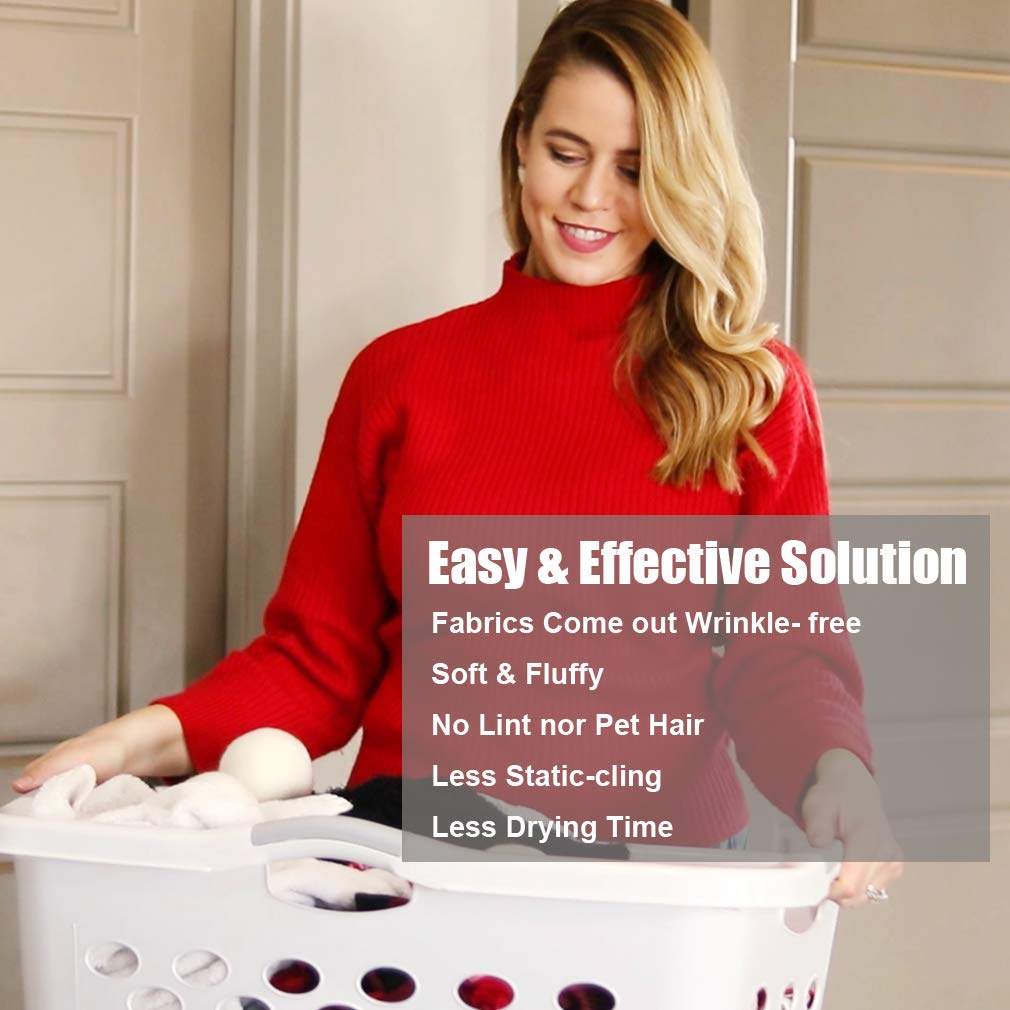 LEVIBASIC Wool Dryer Balls 6 Pack, 100% New Zealand Wool to Core – view 4