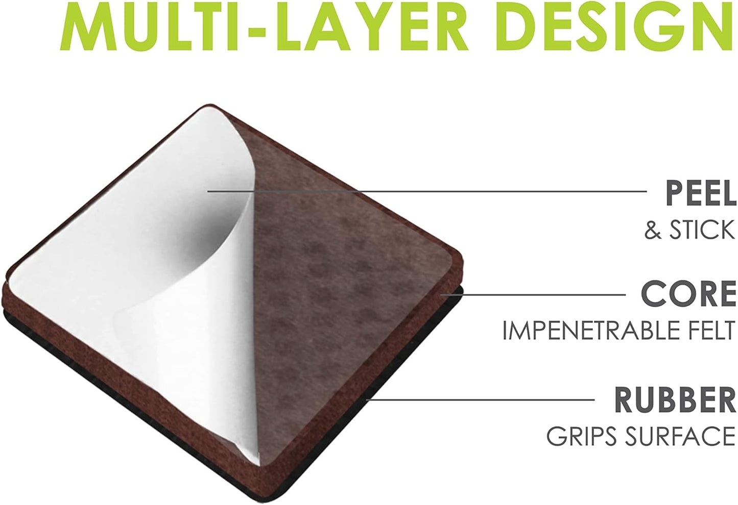 Slipstick GorillaPads Non Slip Furniture Pads/Gripper Feet Floor Protectors (Set of 16) Premium 2
