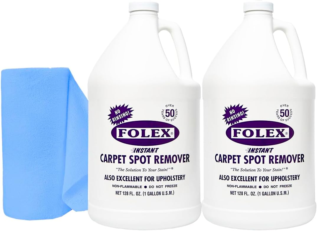 FOLEX Instant Carpet Spot Remover 128 oz - Powerful Stain Remover for Carpets, Upholstery & Rugs