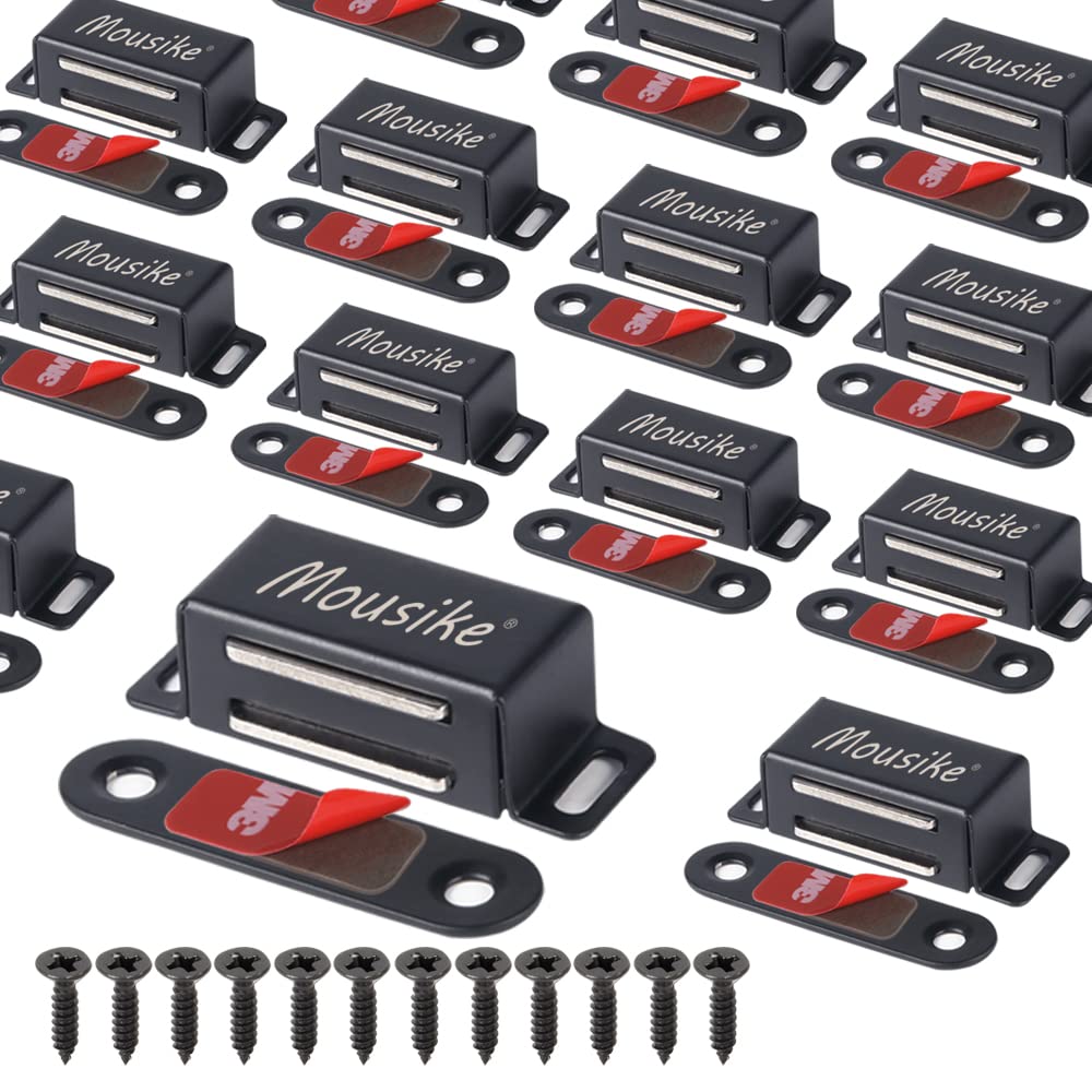 Mousike Cabinet Magnets Magnetic Door Catch Stainless Steel Door Magnet for Kitchen Bathroom