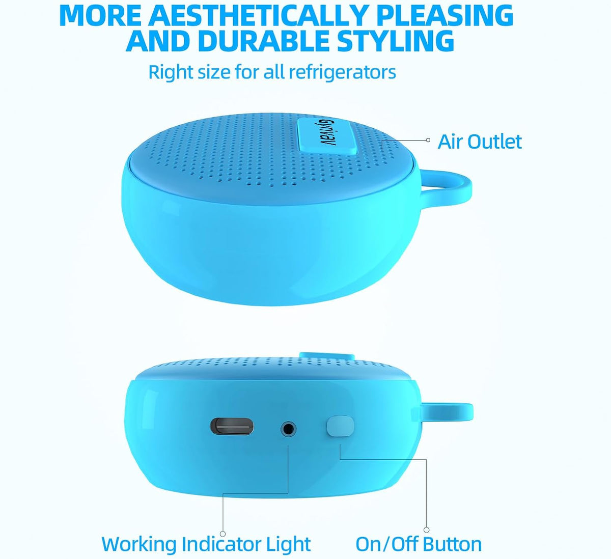 Fridge Deodorizer, Mini USB Odor Eliminator, Refrigerator Deodorizer, Suitable for Refrigerator