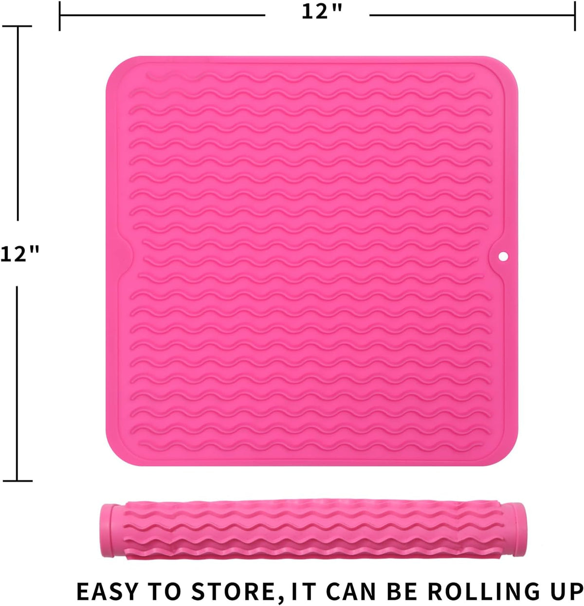 Silicone Dish Drying Mat for Multiple Usage,Easy clean,Eco-friendly,Heat-resistant Silicone Mat for