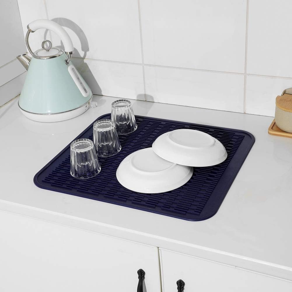 Silicone Dish Drying Mat for Multiple Usage,Easy clean,Eco-friendly,Heat-resistant Silicone Mat for