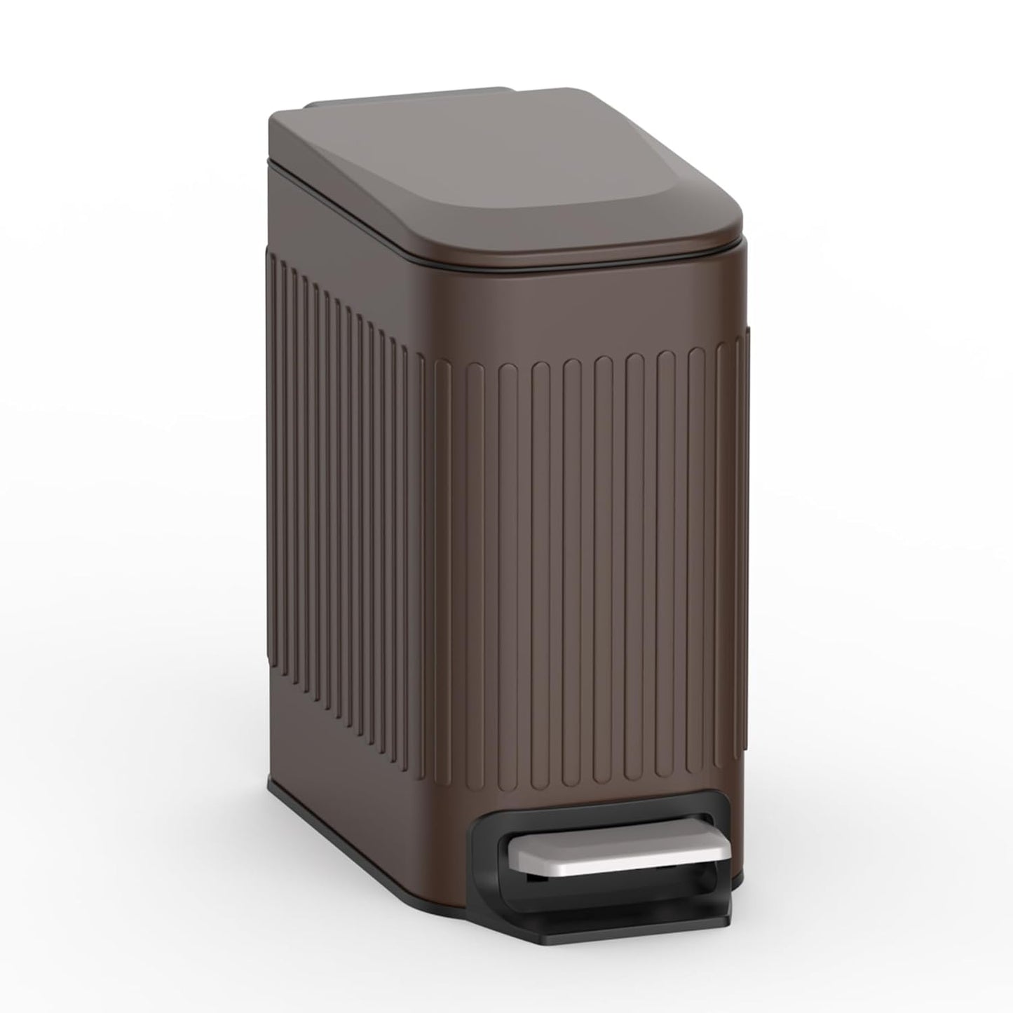 TrashAid Slim Bathroom Trash Can with Lid Soft Close, 6 Liter/1.6 Gallon Stainless Steel Small