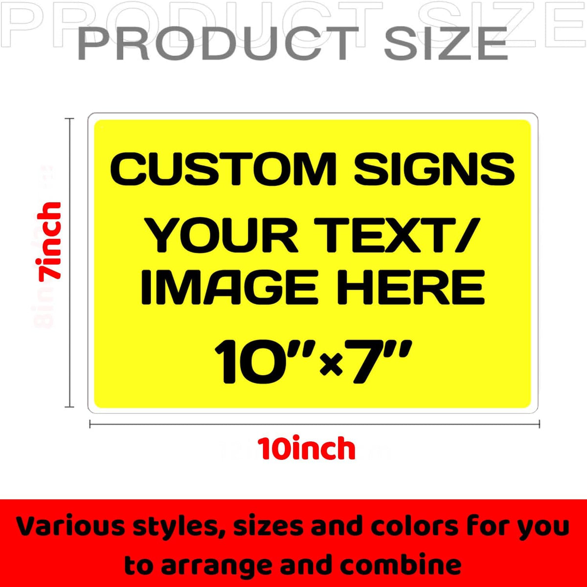 Personalized Aluminum Weatherproof Metal Signs - Multiple Sizes, Custom Text & Picture, Hazard