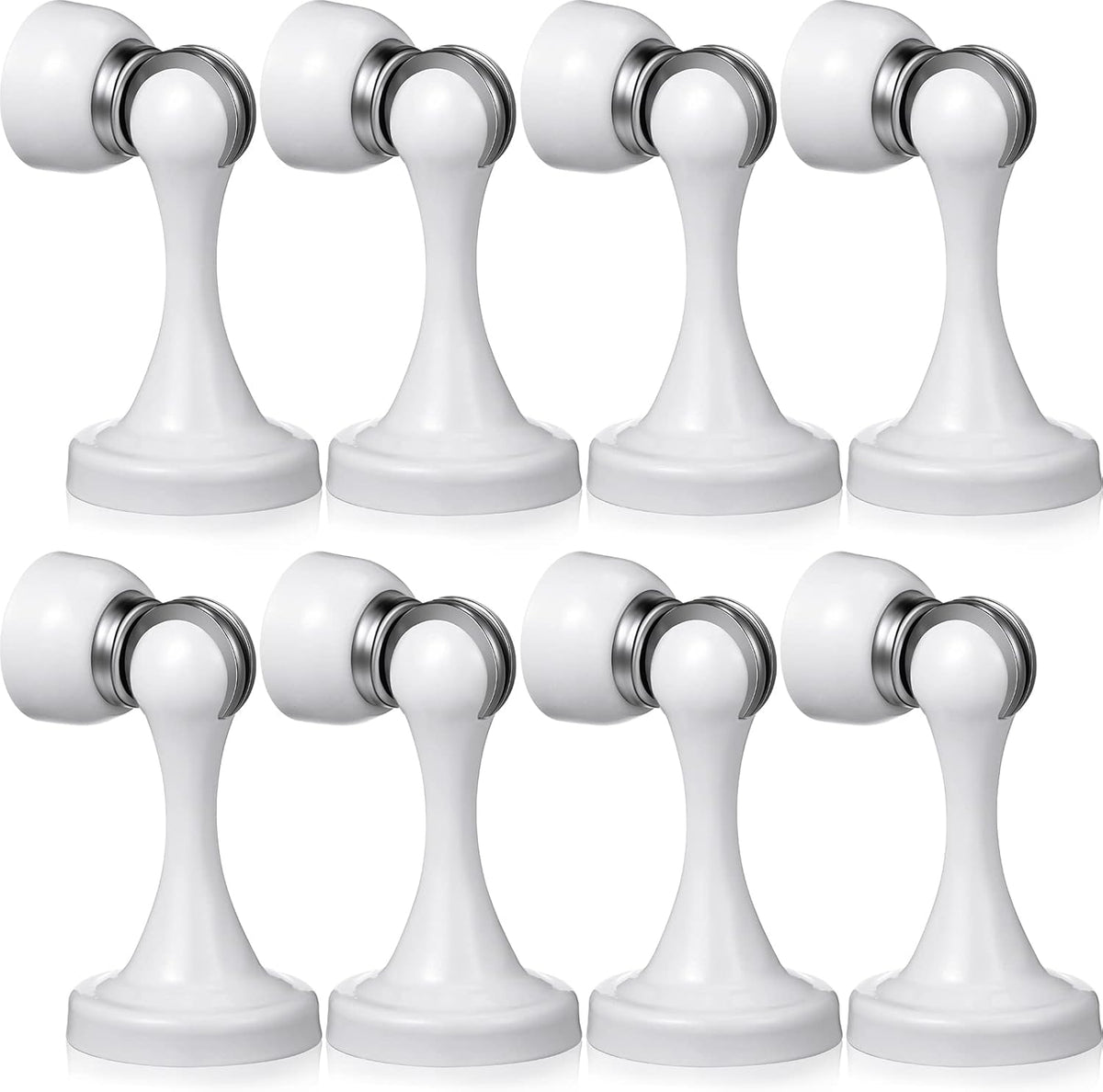8 Pcs Magnetic Door Stoppers Stainless Steel Door Stops Magnetic Catch Holder with Screws for Wall