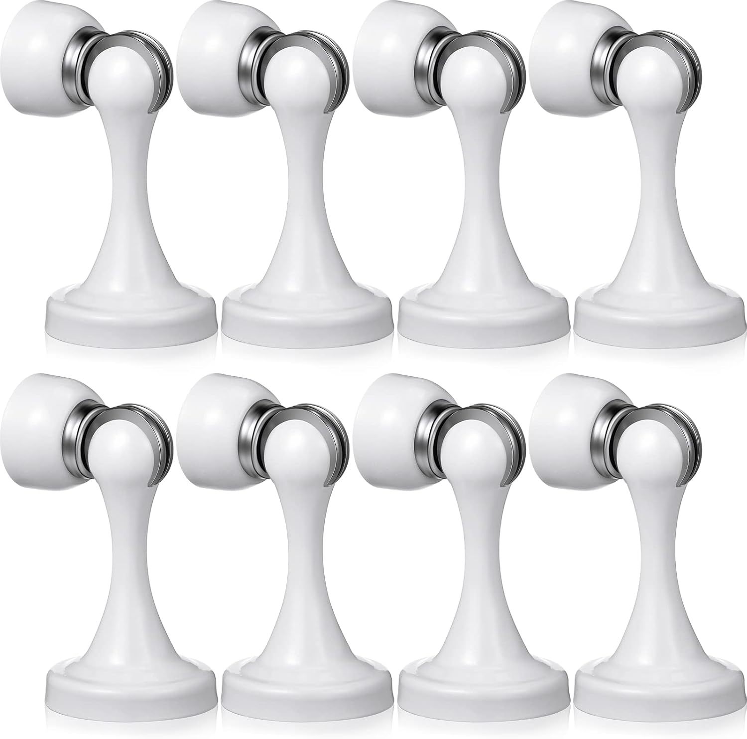 8 Pcs Magnetic Door Stoppers Stainless Steel Door Stops Magnetic Catch Holder with Screws for Wall
