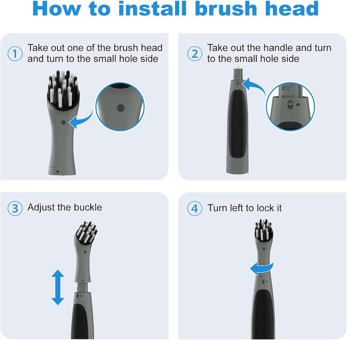 Rechargeable Electric Cleaning Brush with 4 in 1 Multiple Brush Heads and USB Cable, Indoor