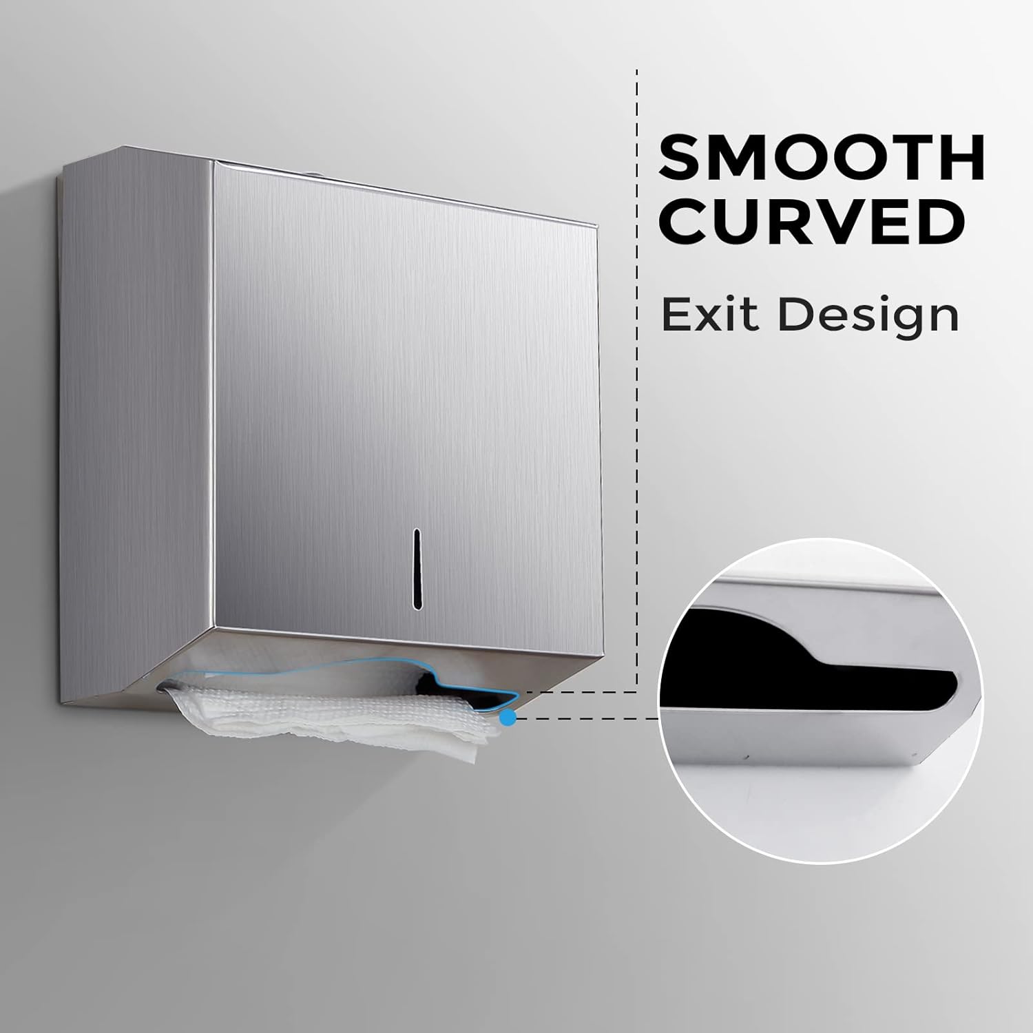 Paper Towel Dispenser Wall Mount - Multifold Trifold Paper Towel Dispensers, Large Capacity