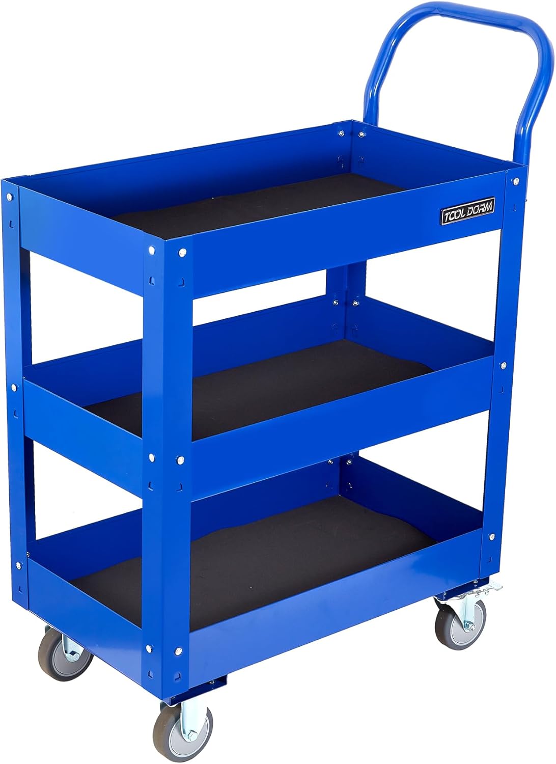 3 Tray 29.3 inch Tool Cart, self Assembly, 300 LBS Capacity Rolling Tool Carts on Wheels, Heavy
