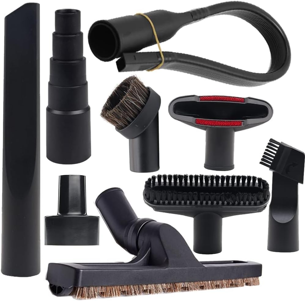 9 Pcs Universal Vacuum Attachments & Brushes for Shop Vac Accessories with 2 1/2" to 1 1/4" & 1