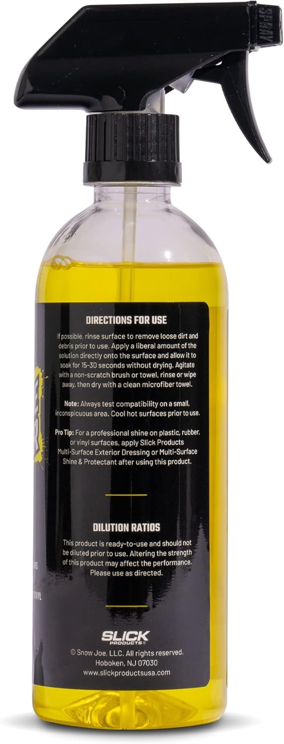 Slick Products All-Purpose Surface Cleaner – Interior & Exterior Vehicle Spray for Plastic, Vinyl