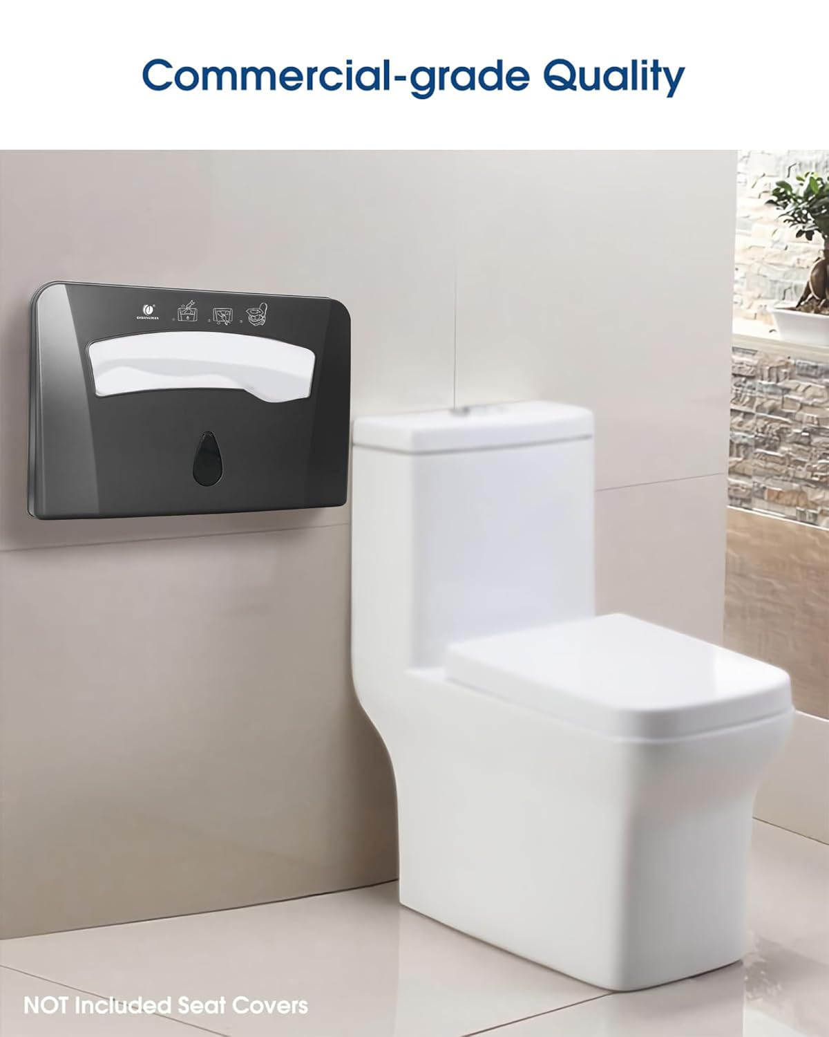 Toilet Seat Cover Dispenser, Wall Mounted Toilet Seat Cover Disposable Paper Holder, Half Fold for