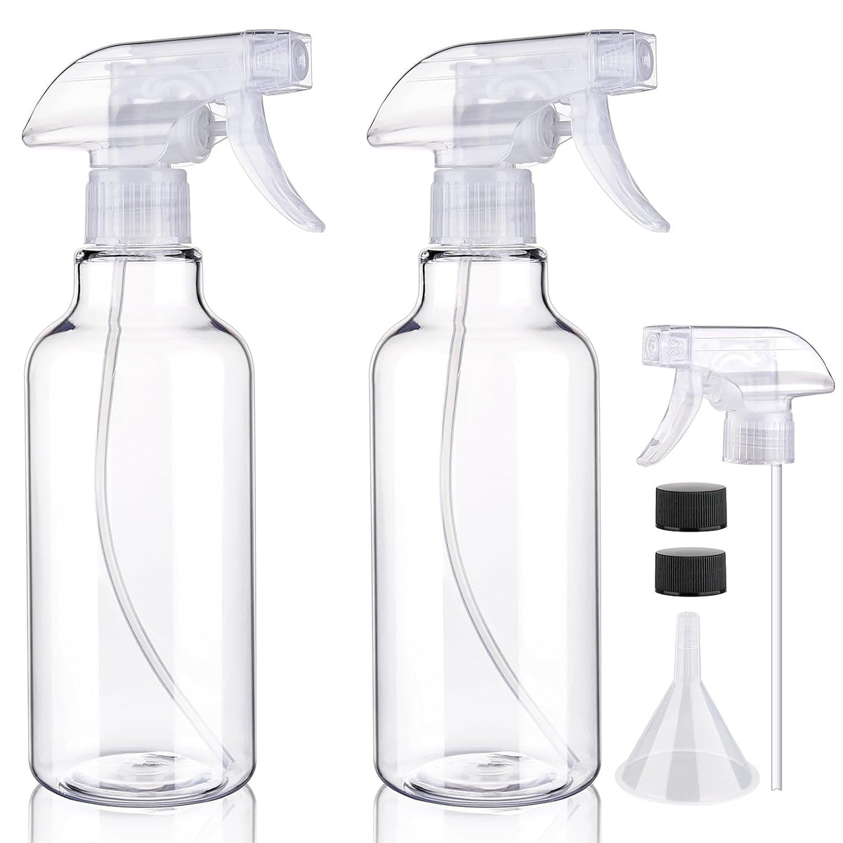 Plastic Spray Bottles Empty Spray Bottle 16.9oz/500ml 2 Pack Heavy Duty Spraying Bottles